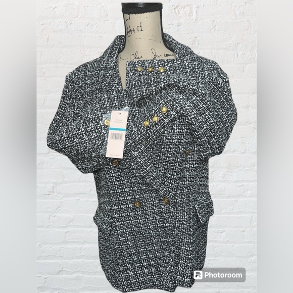 NWT $138 Nanette Lepore Double Breasted Boucle Blazer sz 16 - Picture 10 of 17